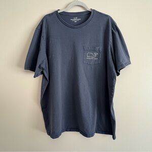 Vineyard Vines Navy Blue Short Sleeve Whale Front Pocket T-shirt Men's Sz 2XL